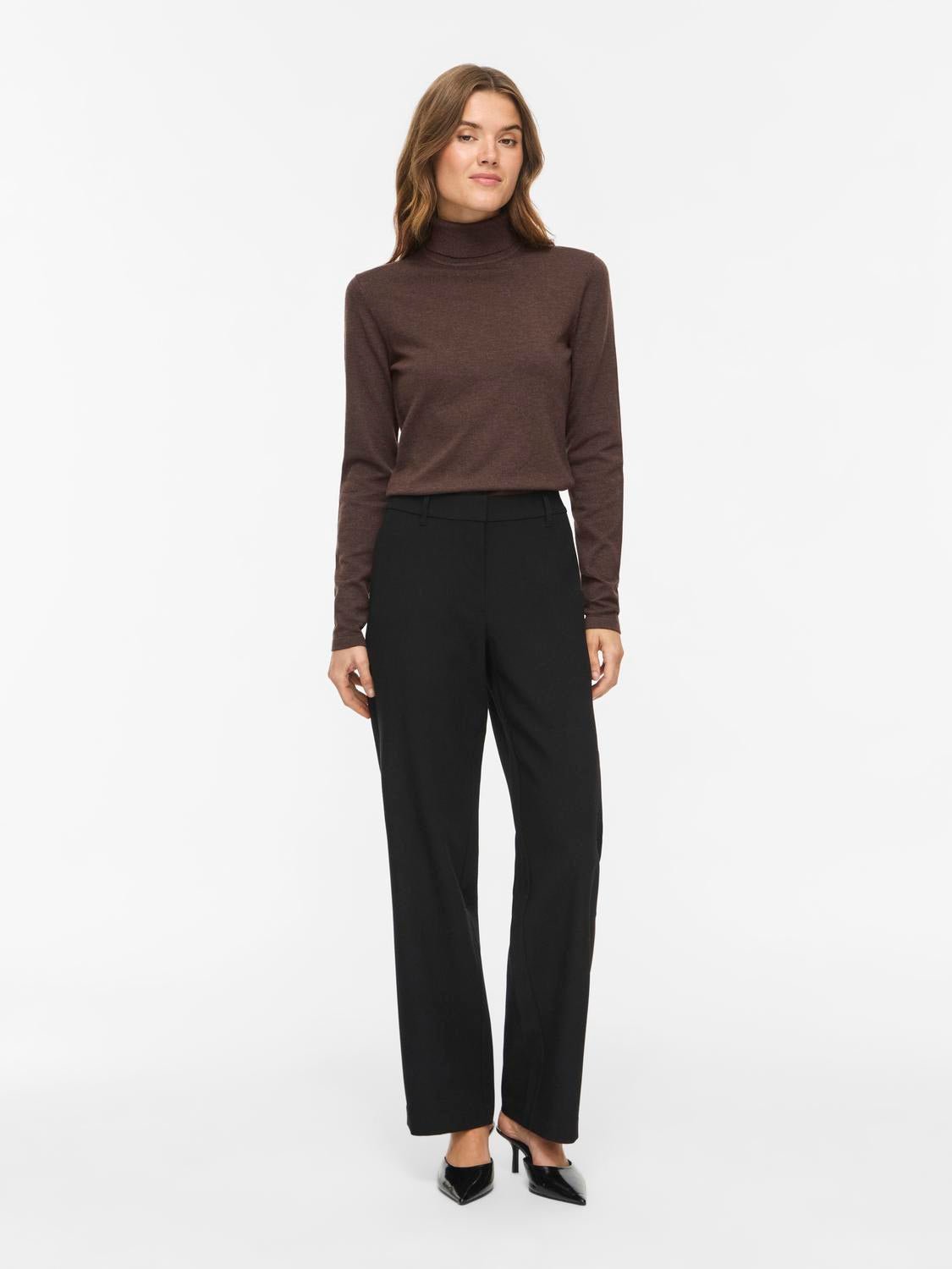 VIMALU Knitted Top - Coffee Bean - VERO MODA & VILA Bergvik